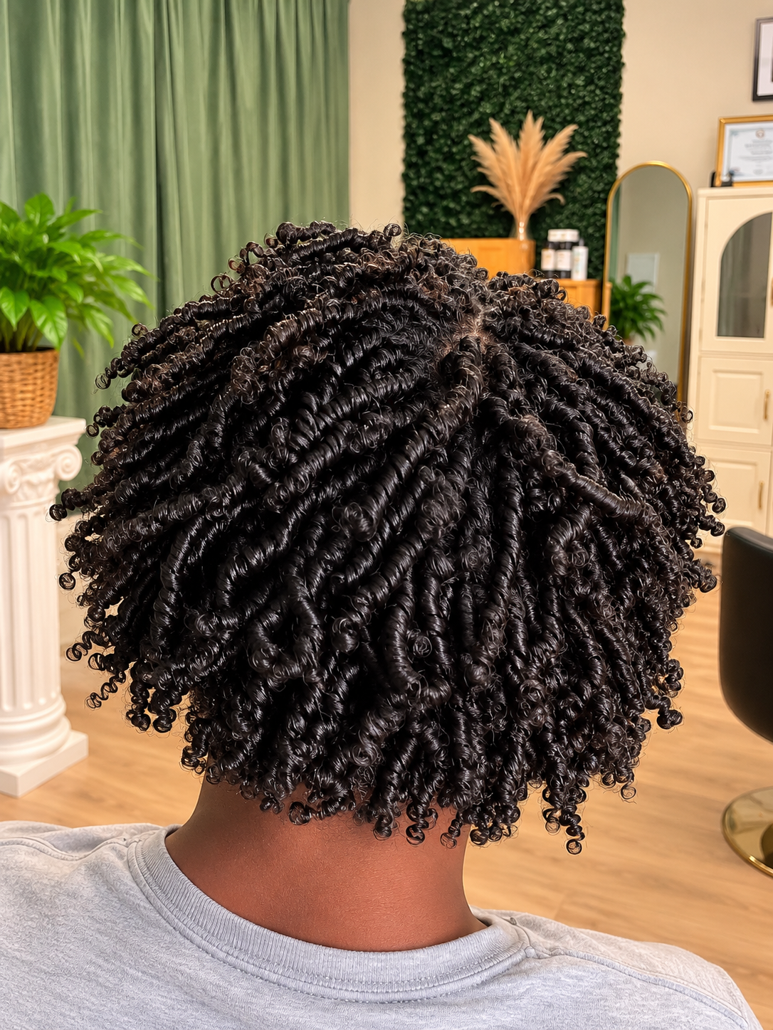 Protective style curly twists